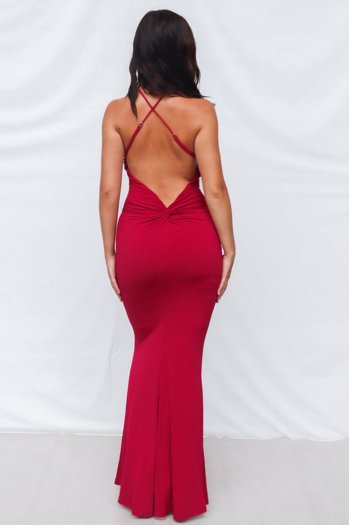 Kumi Maxi Dress - Cherry - Runway Goddess