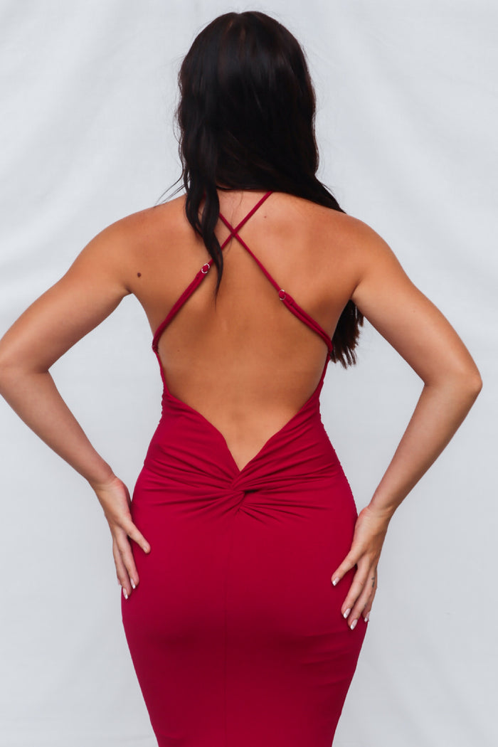Kumi Maxi Dress - Cherry - Runway Goddess