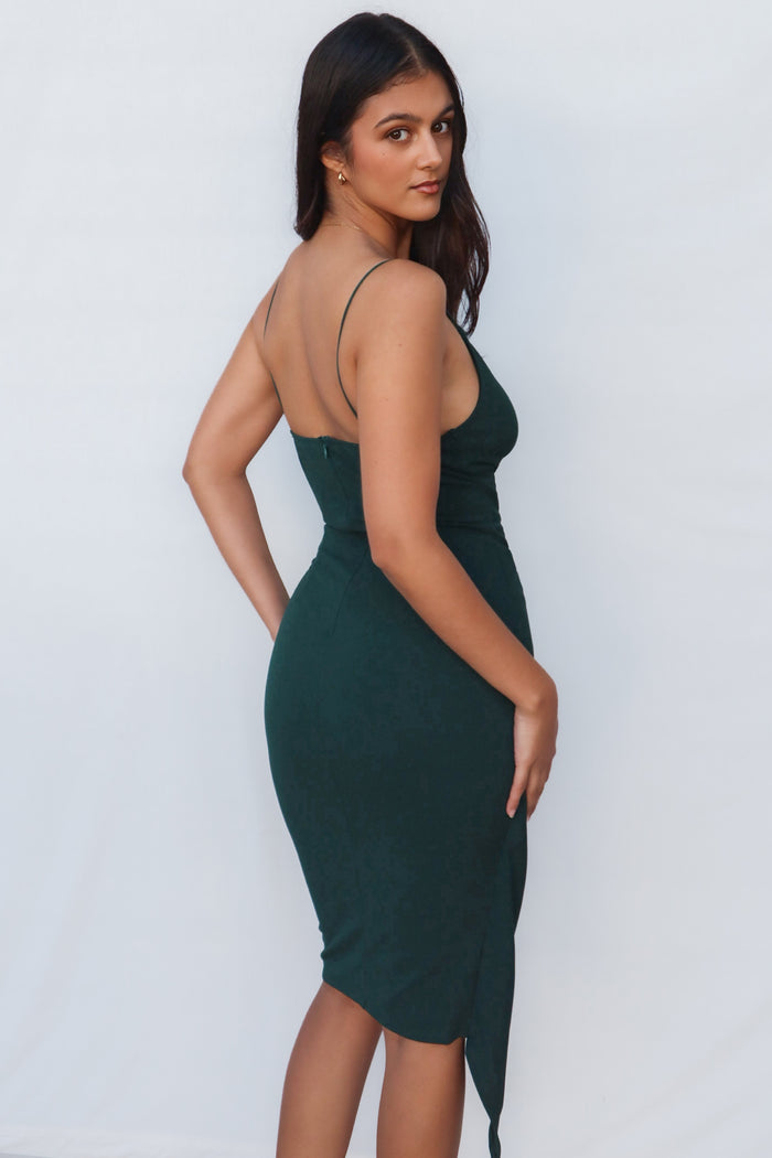 Kylie Bodycon Dress - Emerald Green - Runway Goddess