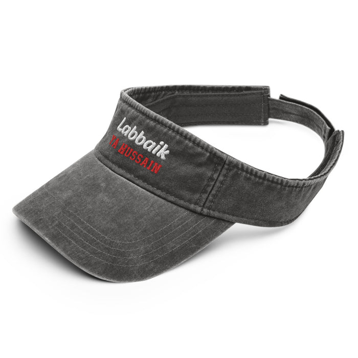 Labbaik Ya Hussain (as) - 3D Embroidered Denim Visor