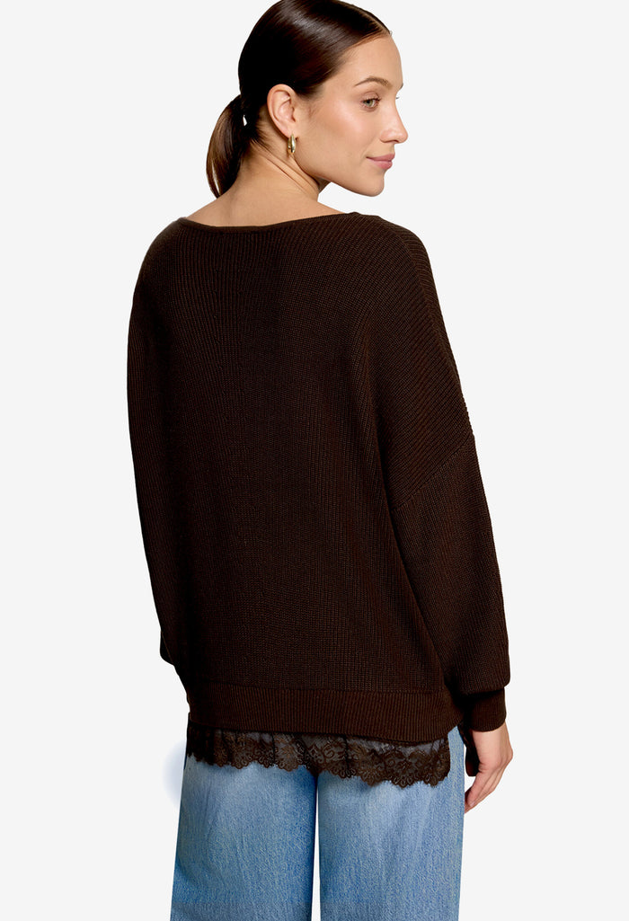 Lace Detail Knit Jumper