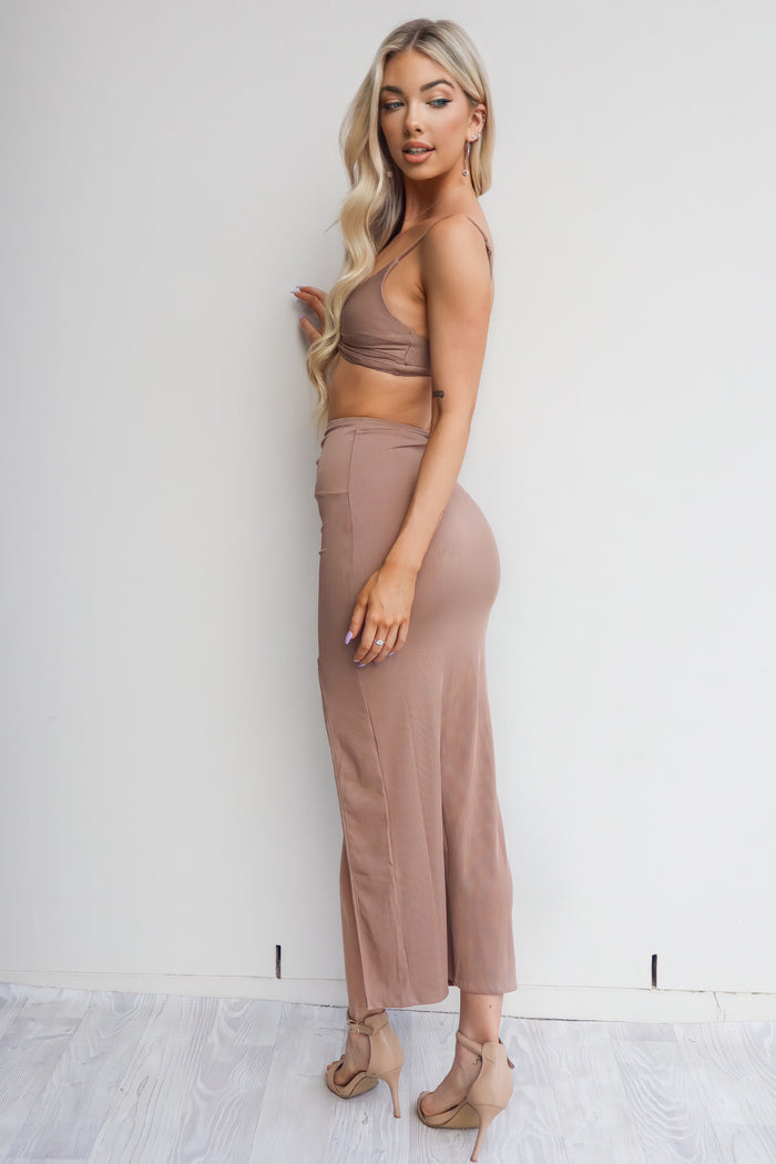 Lacerta Skirt - Beige - Runway Goddess