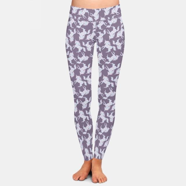 Ladies 3D Assorted Unicorns Printed Leggings
