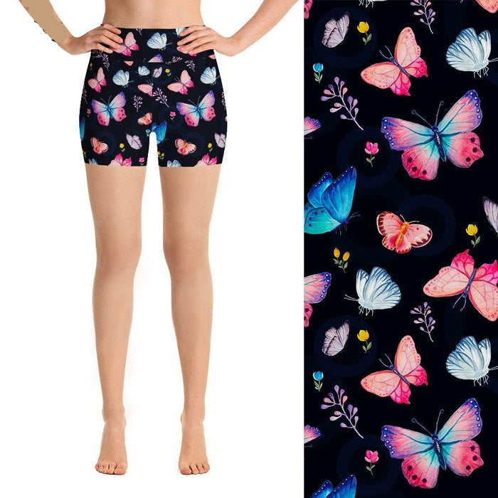 Ladies 3D Butterfly Printed Summer Shorts