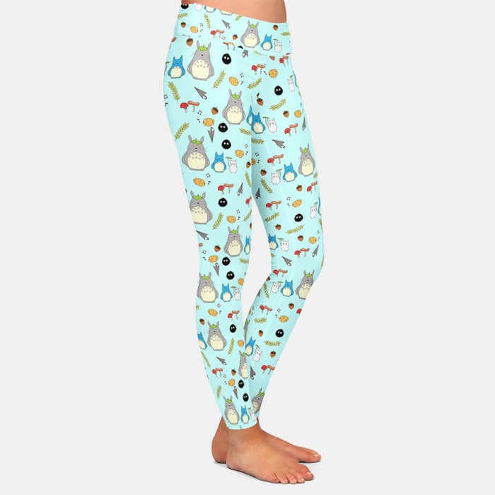 Ladies 3D Cartoon Fun Cats Printed Soft Leggings