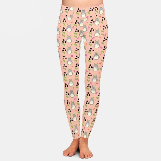 Ladies 3D Cartoon Fun Cats Printed Soft Leggings