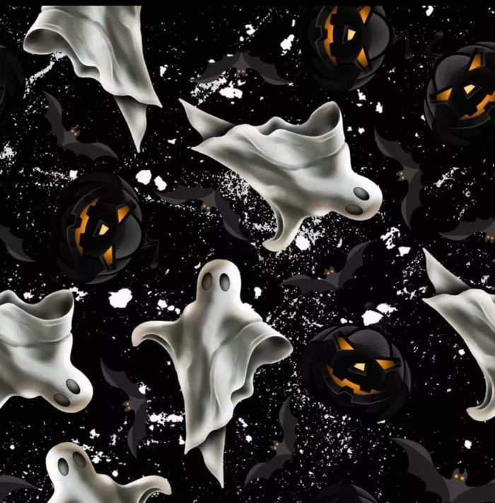BOO - GHOSTS, BATS & CAULDRONS / PLEASE CHOOSE SIZE REQUIRED