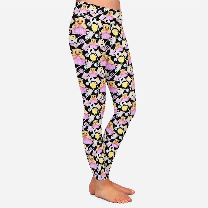 Ladies 3D Cute Owl Printed Soft Leggings