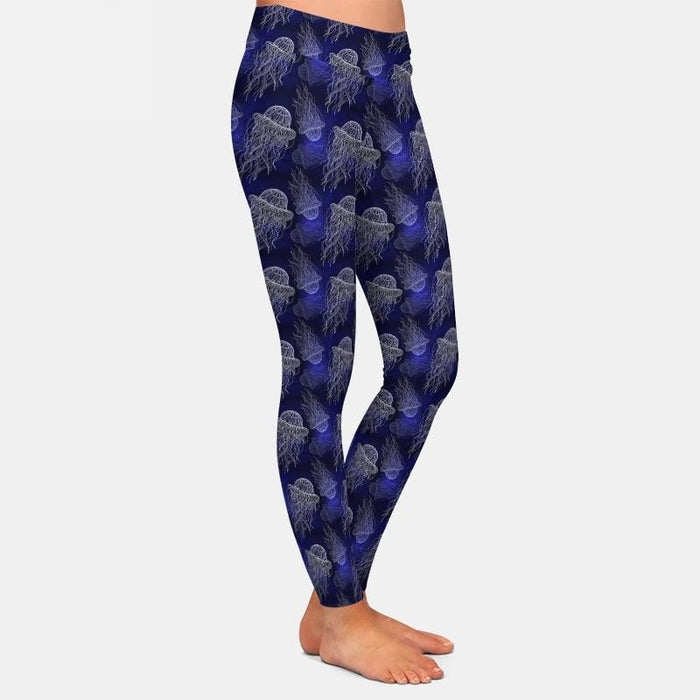Ladies 3D Jelly Fish Printed Leggings