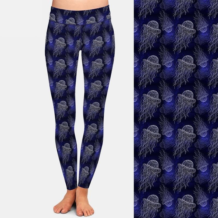 Ladies 3D Jelly Fish Printed Leggings
