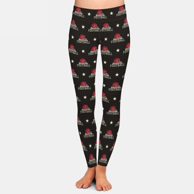 Ladies American Football Printed Leggings