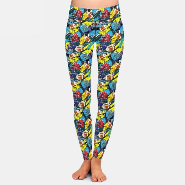 Ladies American Football Printed Leggings