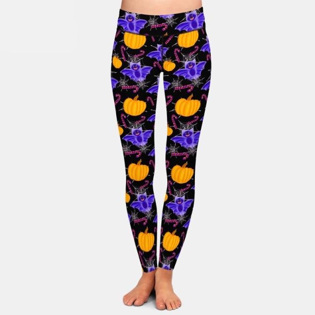 Ladies Assorted 3D Halloween Printed Leggings