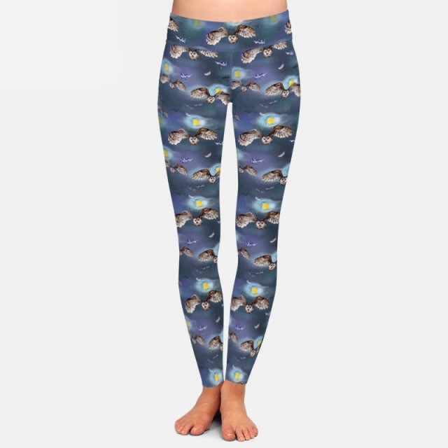 Ladies Assorted 3D Owls & Magic Designed Leggings