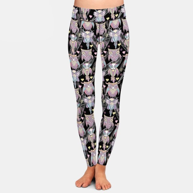 Ladies Assorted 3D Owls & Magic Designed Leggings