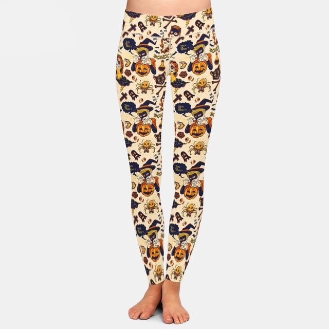 Ladies Assorted Fashion 3D Halloween Printed Leggings