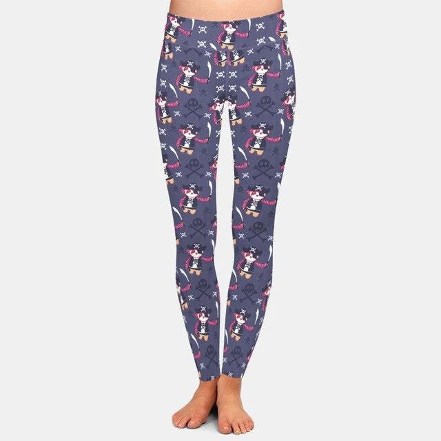 Ladies Assorted Soft Sloth Printed Leggings