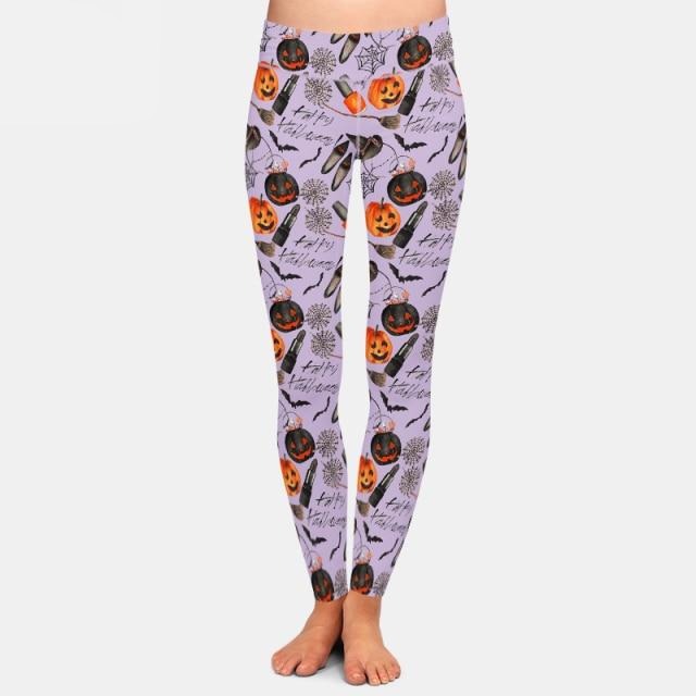 Ladies Assorted Spooky Halloween Printed Leggings