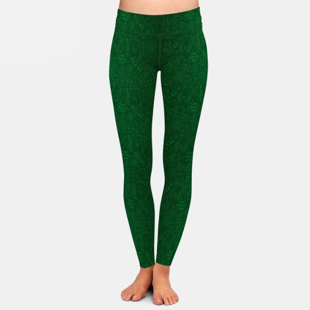 Ladies Assorted St Patricks Day Printed Leggings