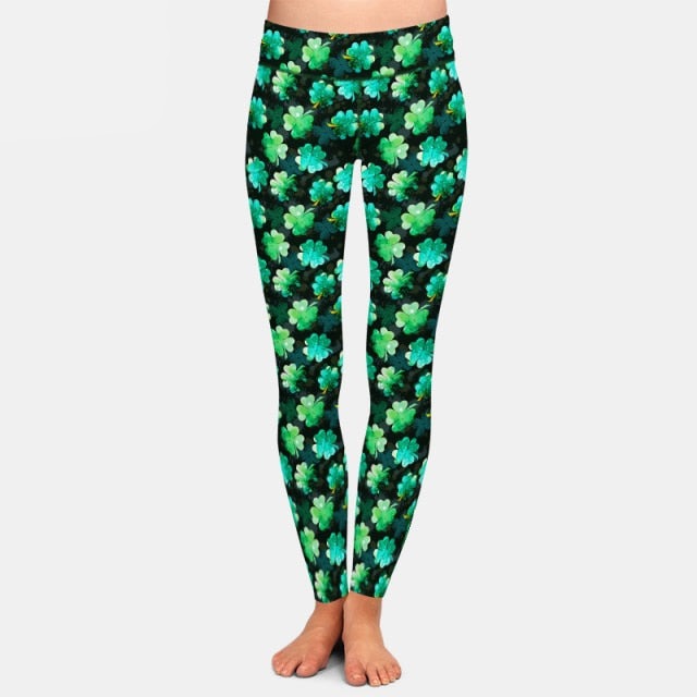 Ladies Assorted St Patricks Day Printed Leggings