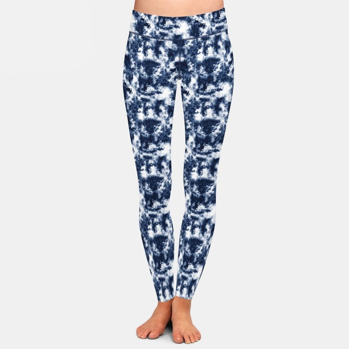 Ladies Beautiful 3D Tie-Dye Design Printed Leggings
