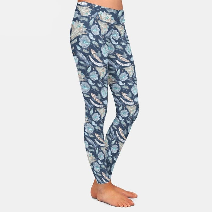 Ladies Beautiful Leaf Printed Leggings