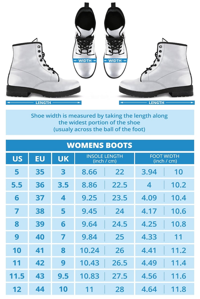 Ladies Beautiful Moonlight Forest Design Lace-Up Boots