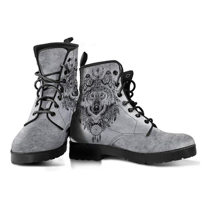 Ladies Beautiful Wolf & Tree Fashion Printed Boots
