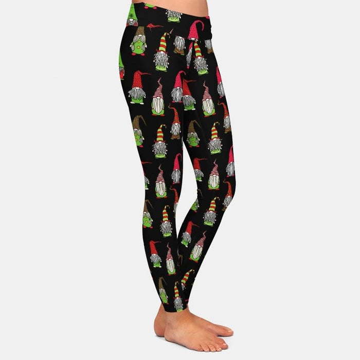 Ladies Christmas Gnomes Printed Leggings