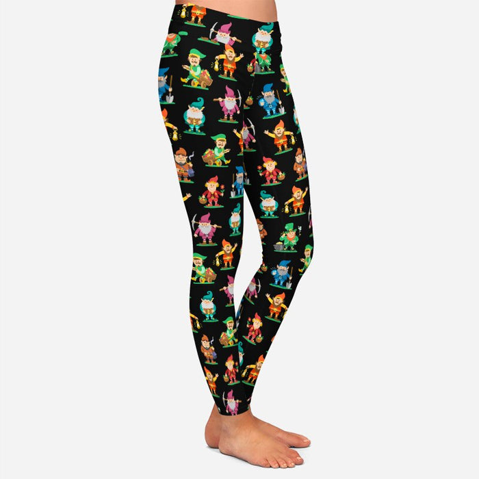 Ladies Fantastic Fairy Tale Dwarf/Elf Printed Leggings