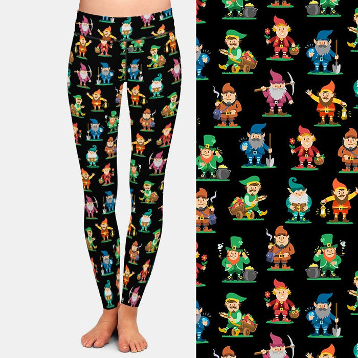 Ladies Fantastic Fairy Tale Dwarf/Elf Printed Leggings