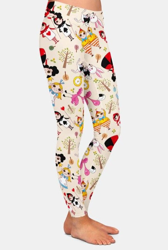 Ladies Fashion 3D Printed Cartoon Alice Leggings