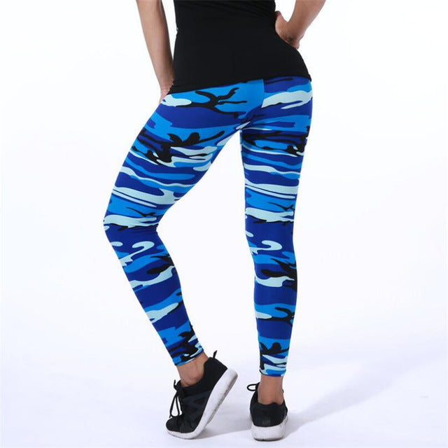 Ladies Fashion Camo & Assorted Printed Stretchy Leggings