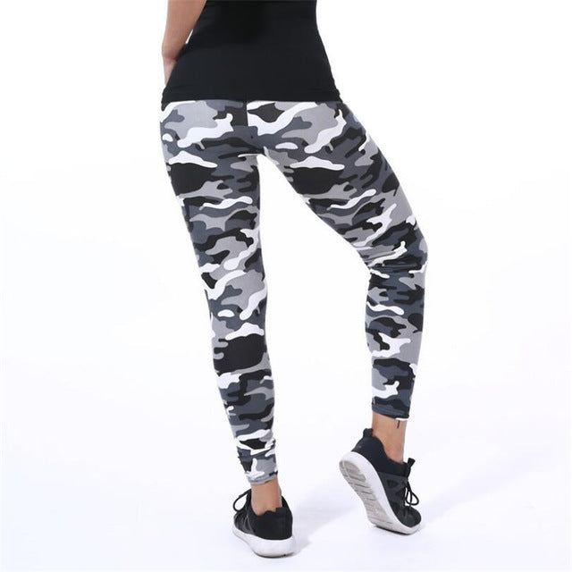 Ladies Fashion Camo & Assorted Printed Stretchy Leggings