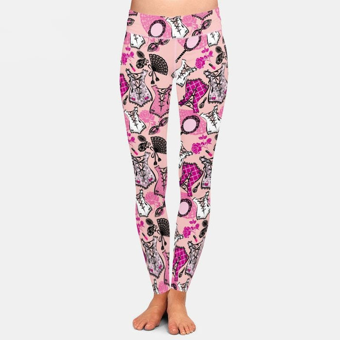 Ladies Girls & Hearts & Clothing Printed Leggings