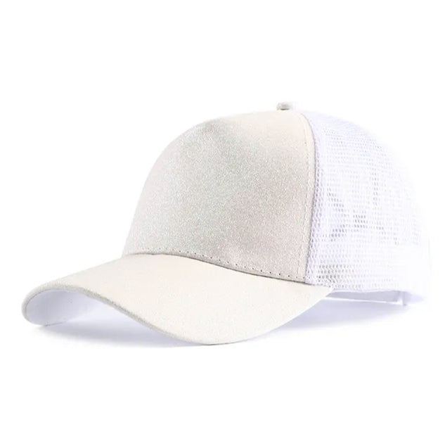 Ladies Glitter Ponytail Snapback Baseball Cap