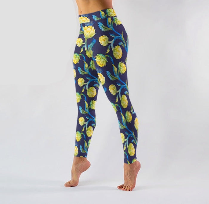 Ladies Gorgeous Flowers Printed Fashion Leggings