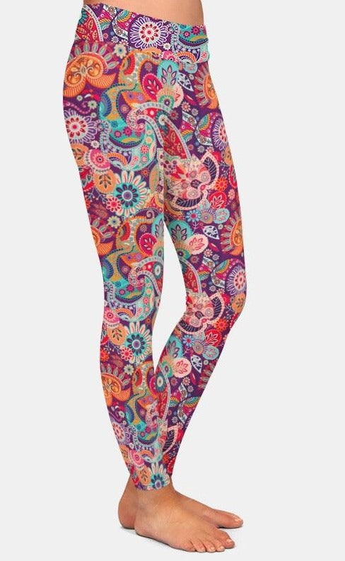 Ladies New Paisley Printed Leggings