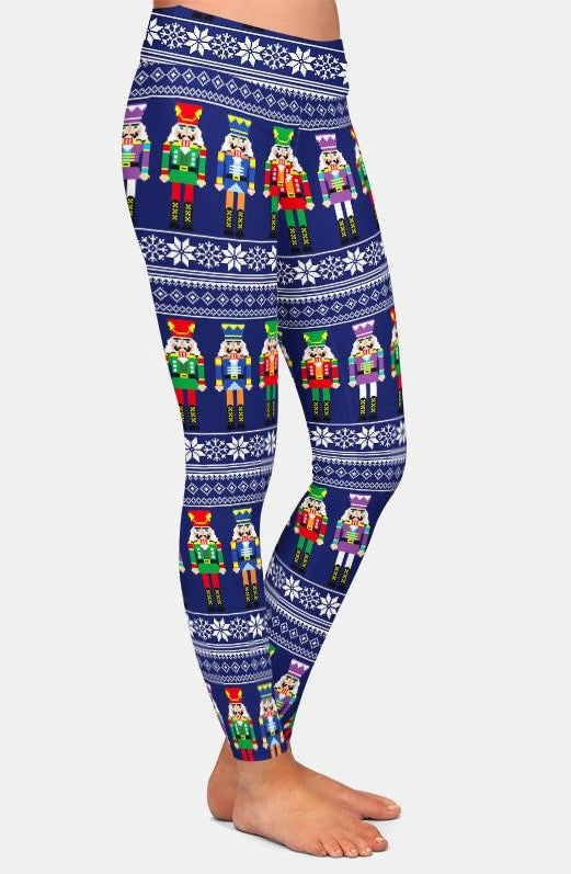 Ladies Nutcracker Printed Brushed Leggings