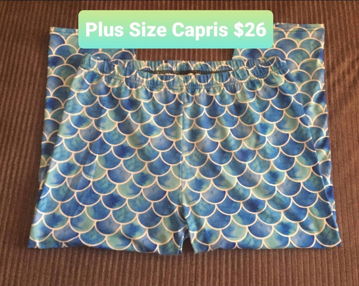 Ladies Plus Size Mermaid Capris