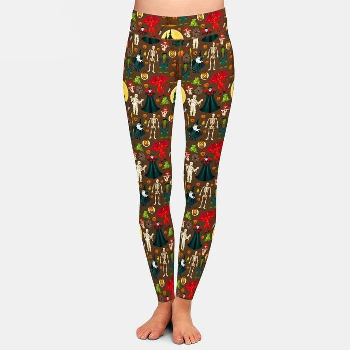 Ladies SPOOKY Halloween Designed Printed Leggings