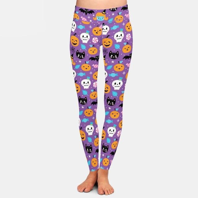 Ladies SPOOKY Halloween Designed Printed Leggings