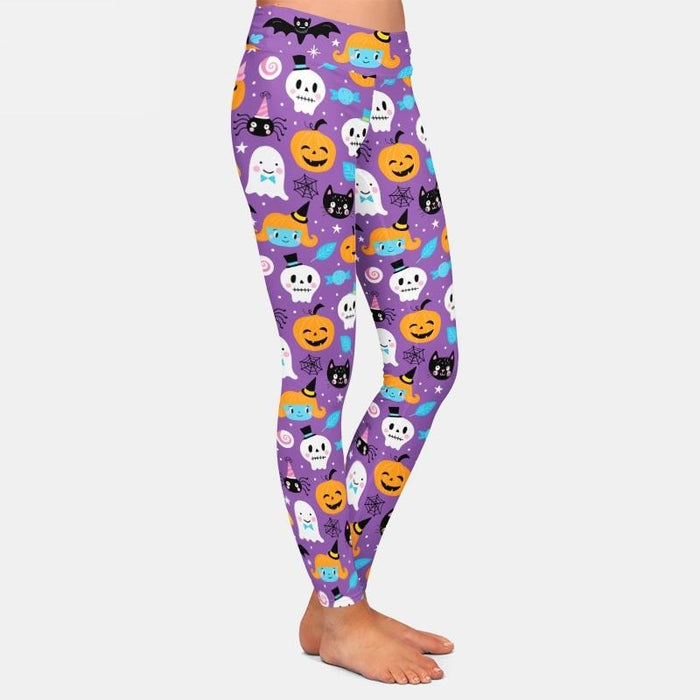 Ladies SPOOKY Halloween Designed Printed Leggings