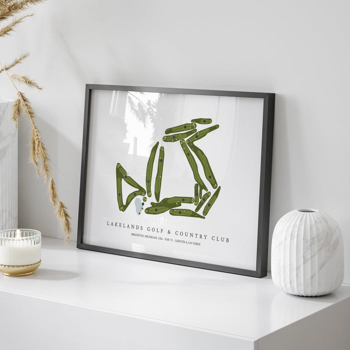 Lakelands Golf & Country Club | Golf Course Print | On Table