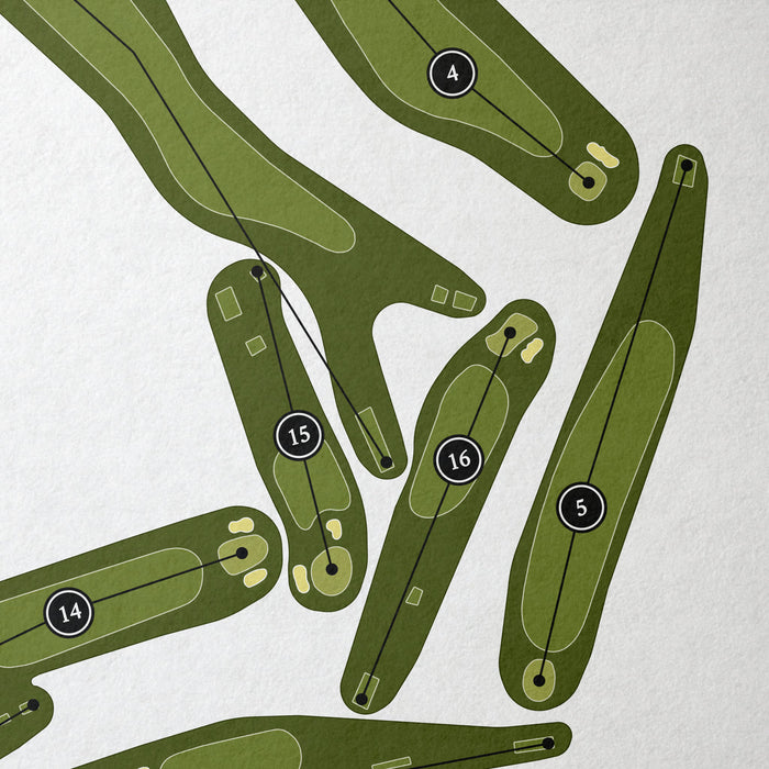 Lakelands Golf & Country Club | Golf Course Print | Close Up
