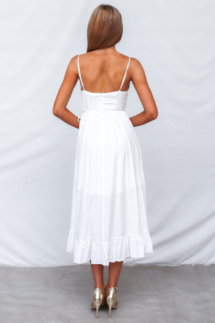 Lala Midi Dress - White - Runway Goddess