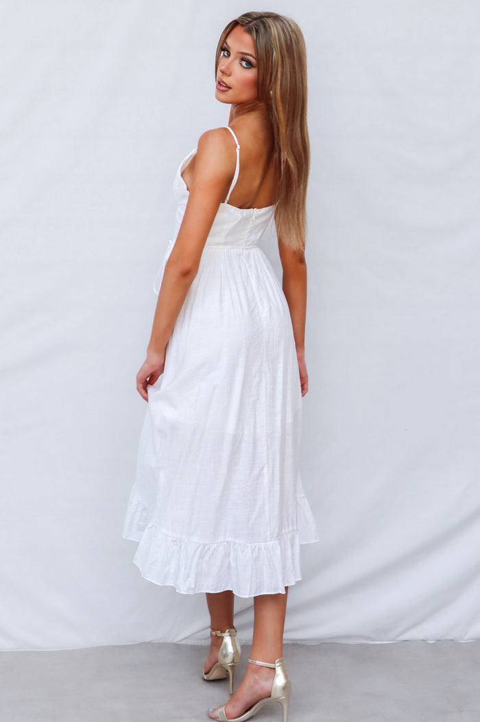 Lala Midi Dress - White - Runway Goddess