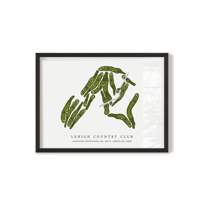 Lehigh Country Club | Golf Course Print | Black Frame