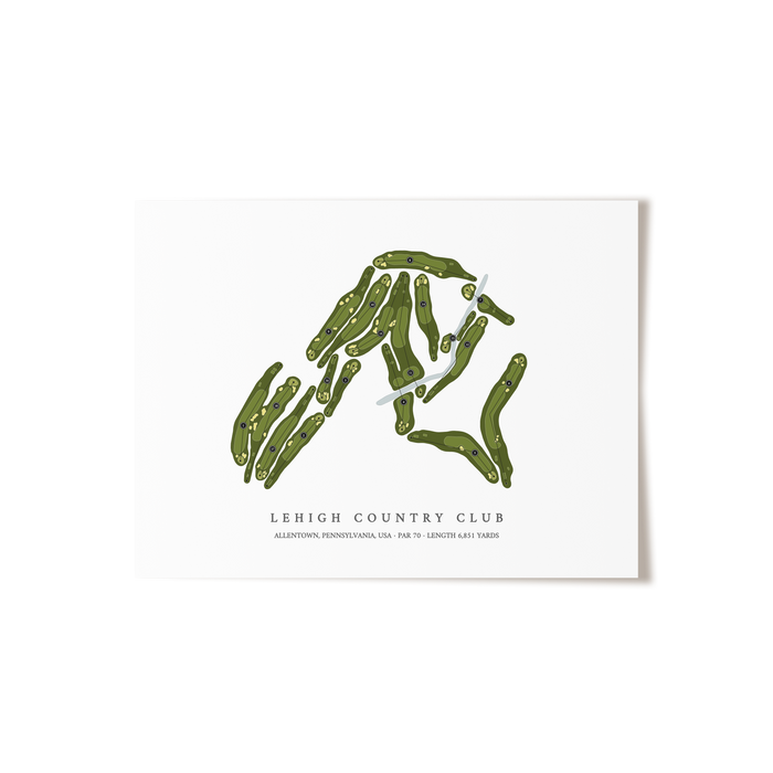 Lehigh Country Club | Golf Course Print | Unframed
