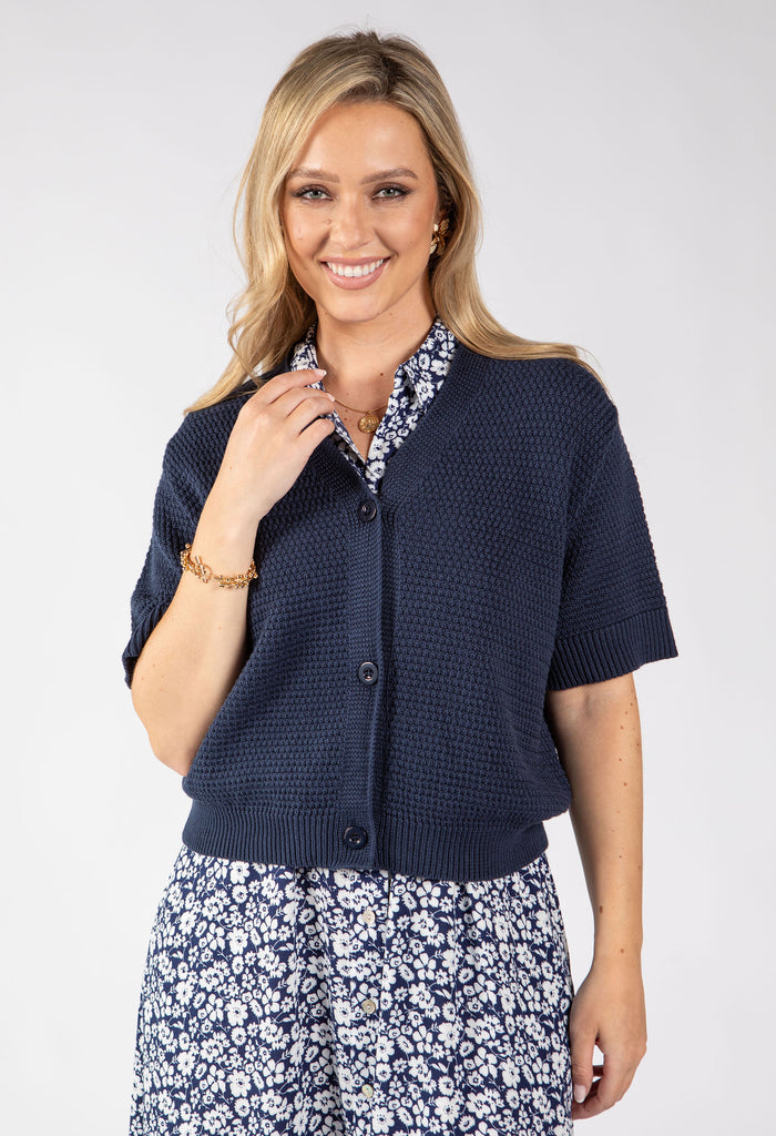 Lena Short Sleeve Knit Cardigan